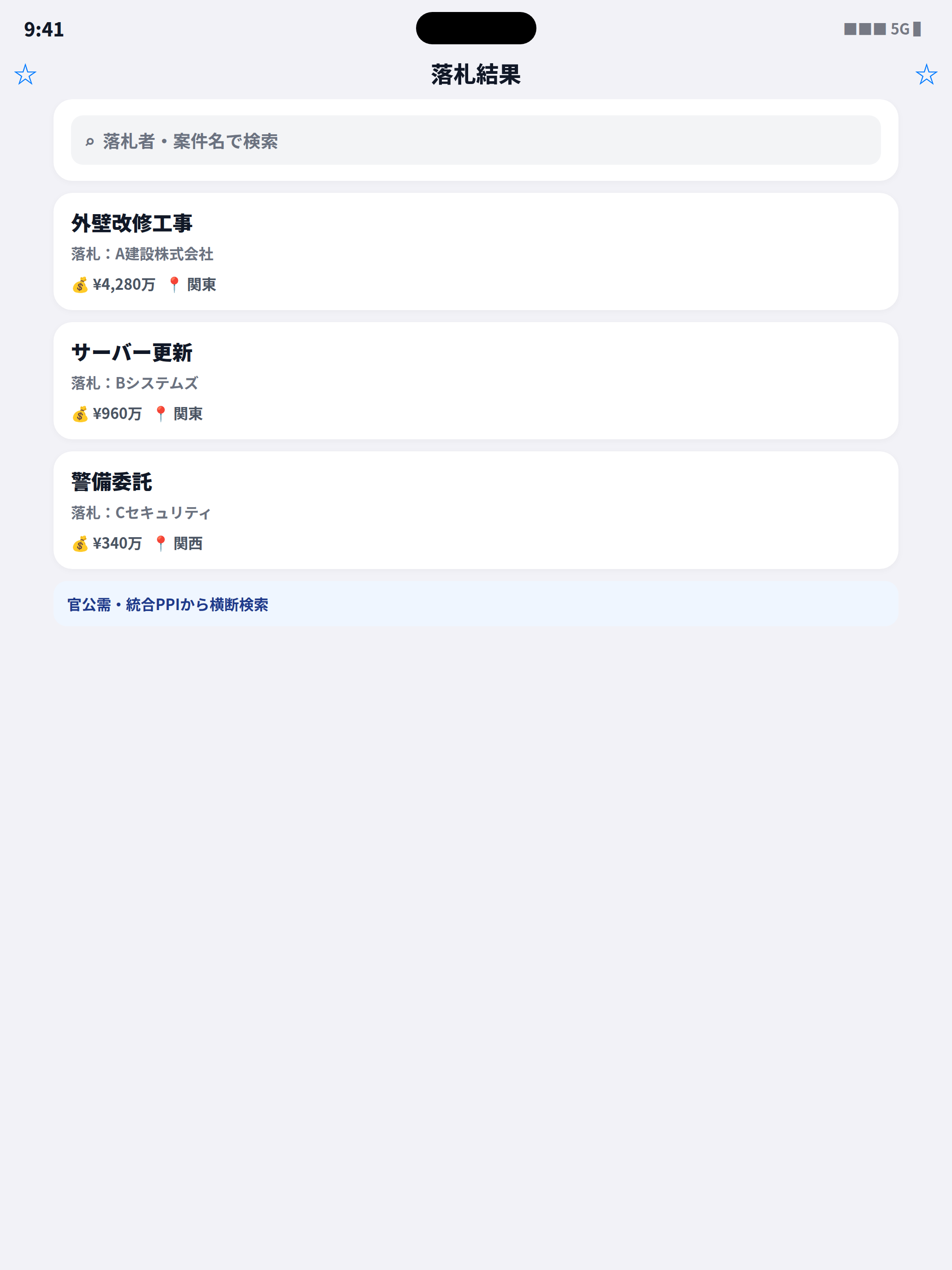 落札結果